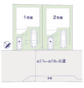福岡市博多区光丘町１期　2号棟の区画図