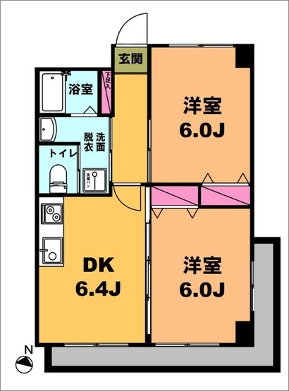 【間取り】 | 月村マンションNo32