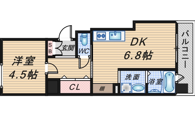 ソレイユ服部の間取り