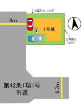 城南区東油山１丁目２期　１号棟の区画図