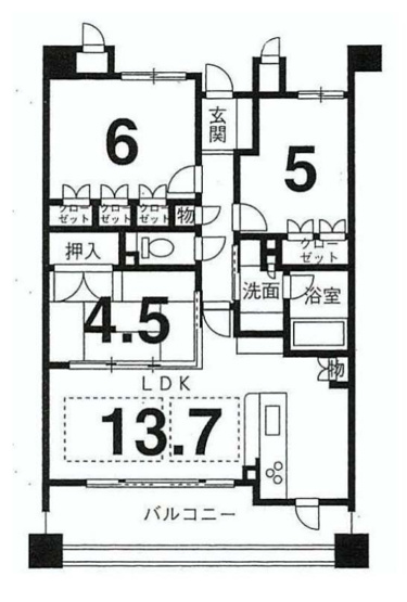 【間取り】 | ネバーランド西京極 | 専有面積66.72㎡