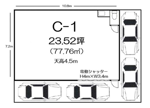武蔵村山市三ツ藤３丁目の倉庫の間取り