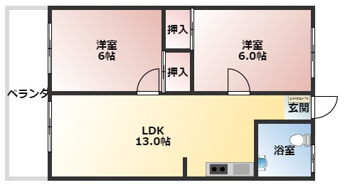 【間取り】 | コーポラスきゆな