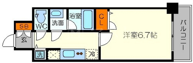 ＬＡＶ心斎橋ＷＥＳＴの間取り