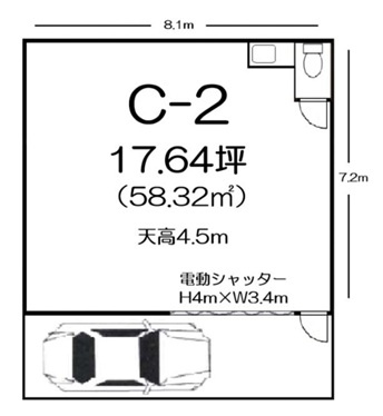 武蔵村山市三ツ藤３丁目の倉庫の間取り