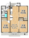 【間取り】 | 人気の3階部分、南面３室の明るい部屋！