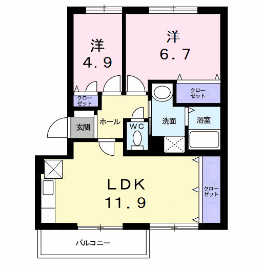 スリーアイズマンションの間取り