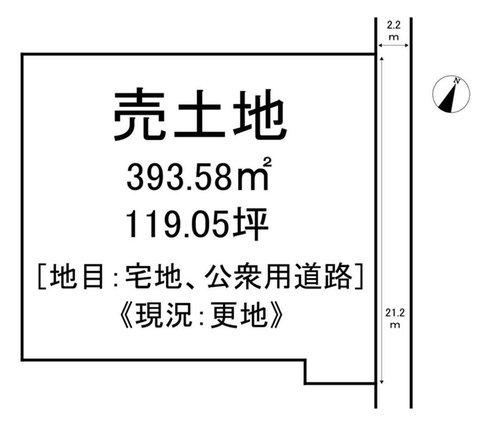川西町北　売土地の区画図