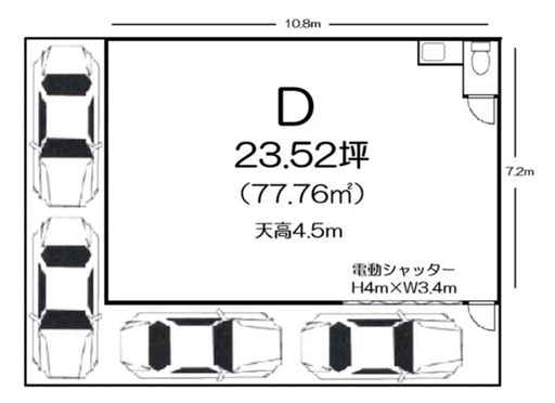 武蔵村山市三ツ藤３丁目の倉庫の間取り