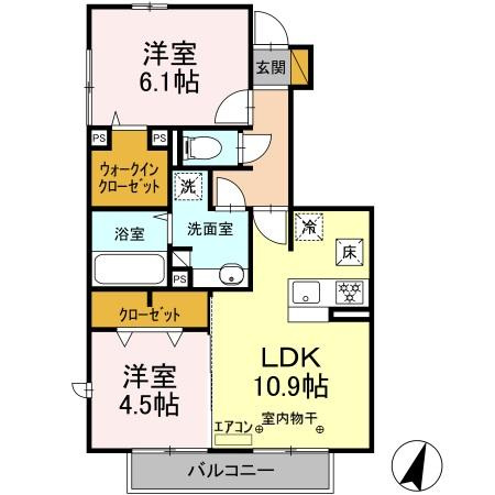 【間取り】 | プラティーク Ⅱ