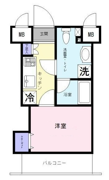 横浜市西区桜木町５丁目の賃貸マンションの間取り