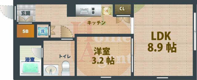 【間取り】 | オーキッドレジデンス荻窪2丁目 | 1LDKのお部屋です。
