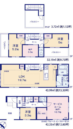 福岡市西区横浜6期　２号棟の間取り