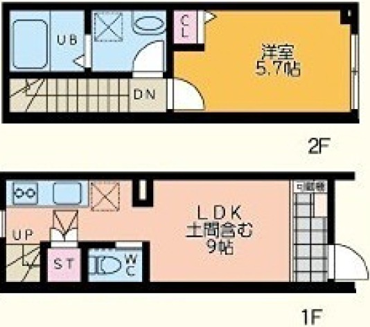 東伏見駅　1LDKの間取り