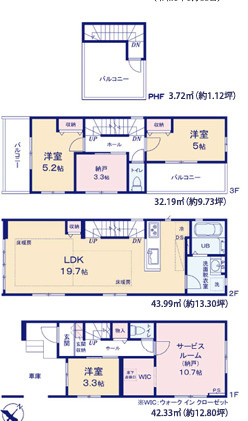 福岡市西区横浜6期　３号棟の間取り