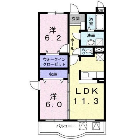 クラール小坂井の間取り