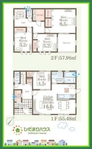 日立市滑川本町4期　新築戸建の間取り|一人部屋が実現できる４SLDK間取りです。将来お子様の一人部屋をお考えの方にオススメな物件です。