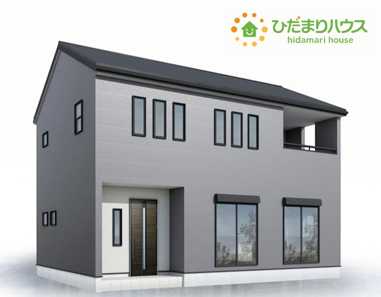 日立市滑川本町4期　新築戸建の外観パース|デザイナーズのようなお洒落な外観です(^^♪