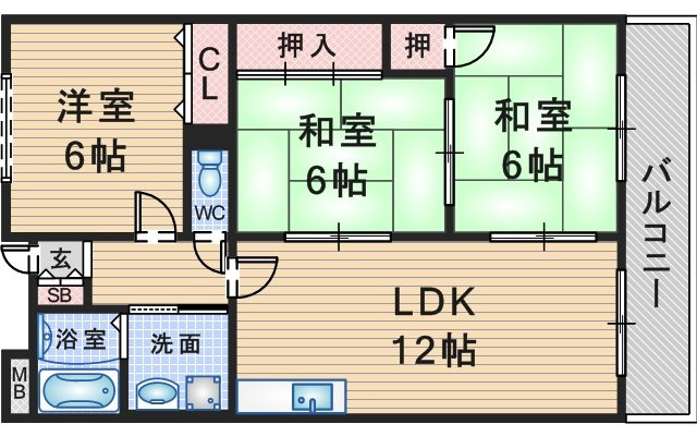ハイムヤノウの間取り