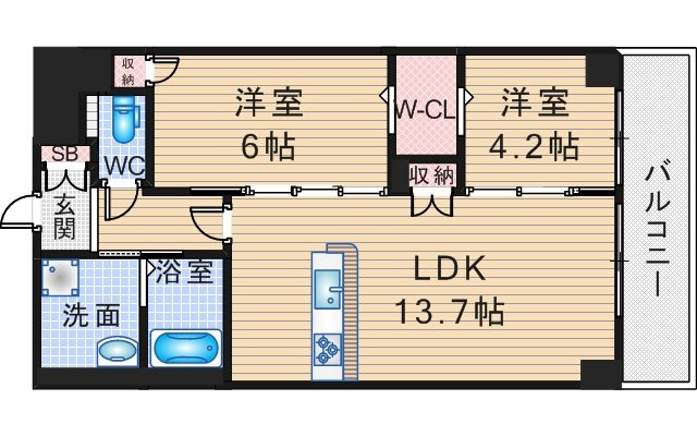 トリニティ豊中本町の間取り
