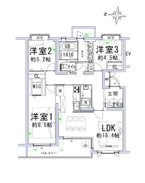 緑が丘シティハウス　中２階相当の間取り