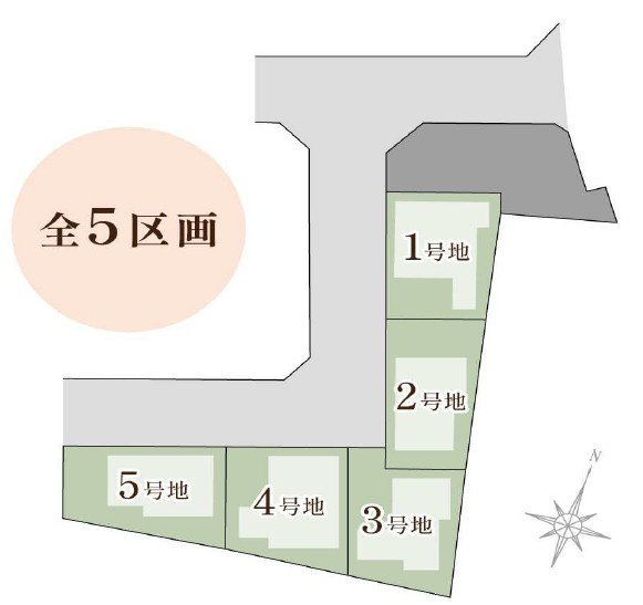 亀岡市千代川今津2丁目の区画図|全5区画好評分譲中！