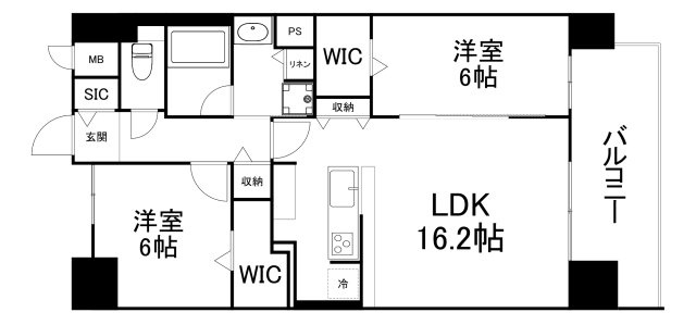 【間取り】 | ラ フェリーチェ難波