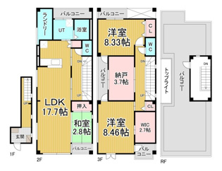 分銅町貸家の間取り