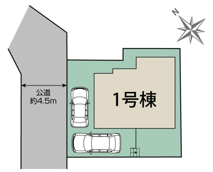 瀬谷区阿久和東2丁目新築戸建て　1号棟の区画図|区画図「瀬谷区阿久和東2丁目新築戸建て」