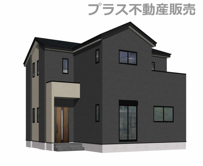 【外観】 | 福岡市東区香椎駅東4丁目7期　2号棟（全2棟）【仲介手数料無料・0円】 | 完成イメージの外観パースです。