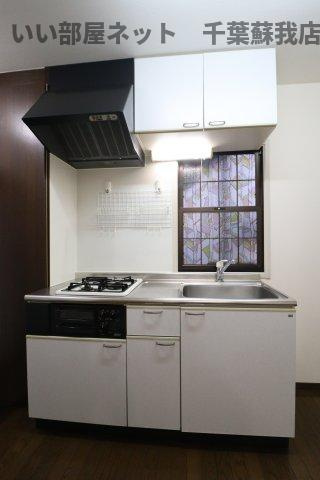 セモア中山アパートのキッチン|コンパクトなキッチンで掃除もラクラク
