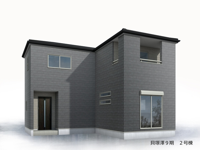 貝塚市澤9期　2号棟　新築戸建の外観パース