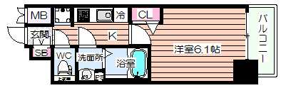 【間取り】 | ララプレイス大阪新町ヴェレ