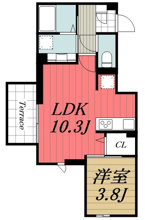 【間取り】 | D-ROOM神明町Ⅱ　B