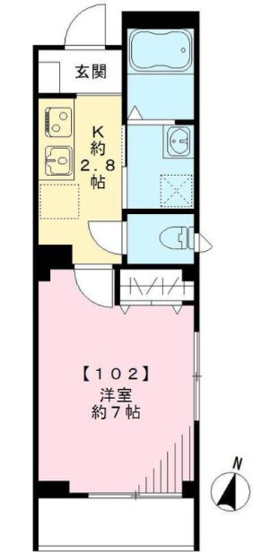フェリチェ菊川の間取り
