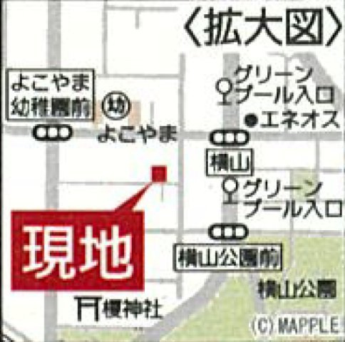相模原市中央区横山台第12の地図