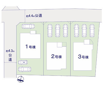 大野城市大城2期　３号棟の区画図