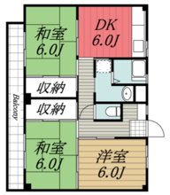 【間取り】 | ビレッジハウス市原　3号棟
