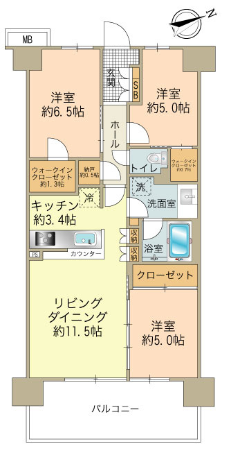 71.98㎡　3LDKタイプ