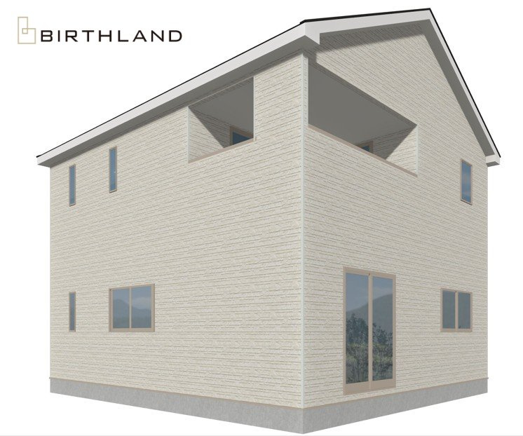 新築戸建・新築建売　那須塩原市北弥六第1　大原間小・東那須野中の外観パース|〈3号棟〉完成予想図です