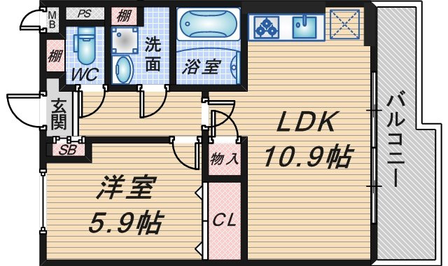 メゾン・ハナミズキ豊中の間取り
