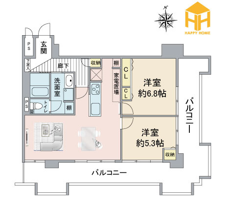 朝日プラザ梅田東パートⅠの間取り|※現況と図面が異なる場合現況を優先いたします。