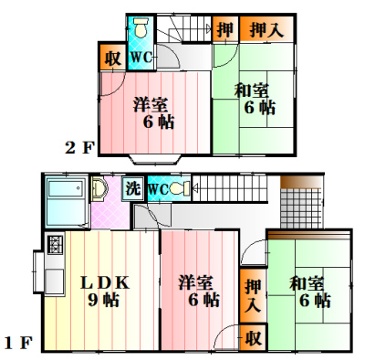 【間取り】 | 戸坂山根2丁目戸建