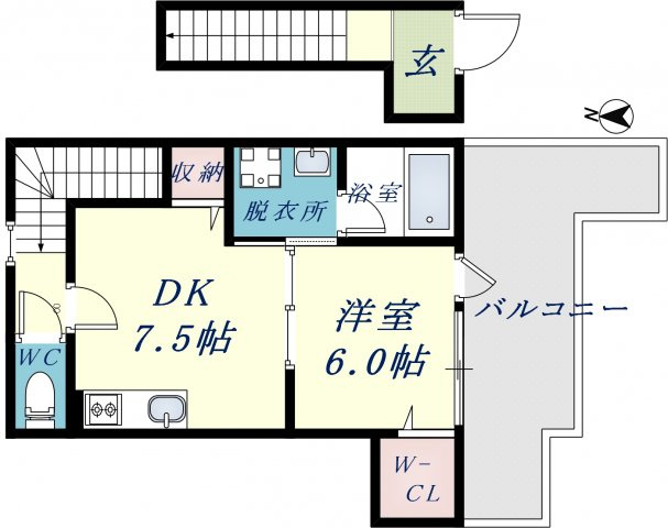 グランドソレイユ森河内の間取り