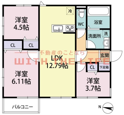 ラシックランテ・エテセゾン【キャッシュバック対象の物件】の間取り