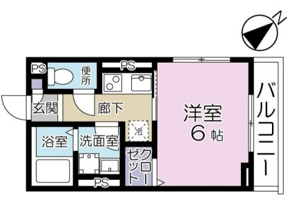 千葉市稲毛区稲丘町のアパートの間取り