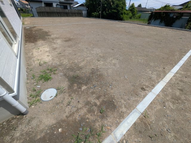 東海村亀下　第1　新築戸建て　2号棟の庭|日当たりや広さを現地で体感してください。理想のガーデニングや家庭菜園を始めてみませんか。