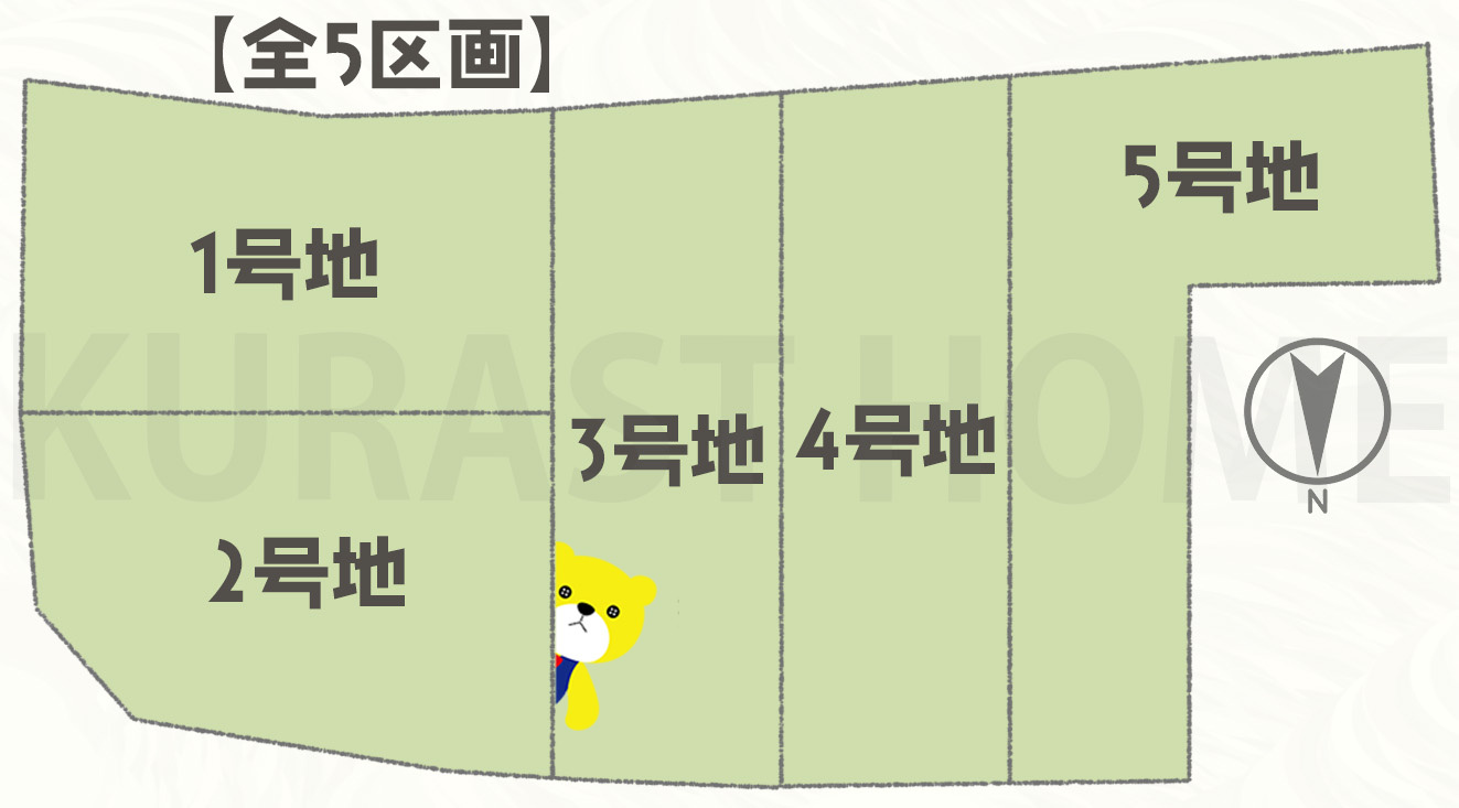 向日市鶏冠井町東井戸　新築戸建の区画図