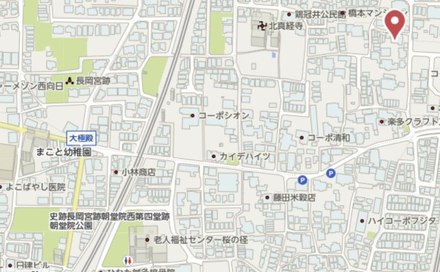 向日市鶏冠井町東井戸　新築戸建の地図