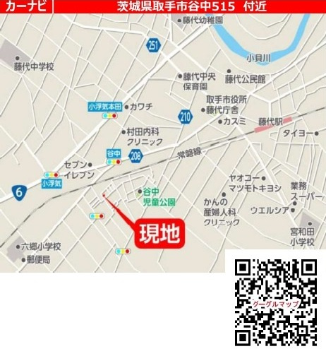 取手市谷中　5期　売地の地図
